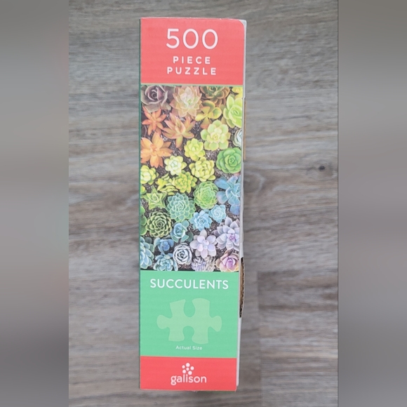 Rainbow Succulent 500 Piece Puzzle, New With Tags - Picture 4 of 5